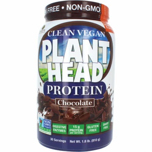 Genceutic Naturals Clean Vegan Plant Head Protein - Chocolate Pwdr