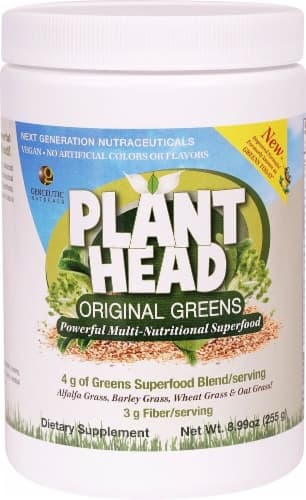 Genceutic Naturals Plant Head Original Greens Superfood Blend Powder