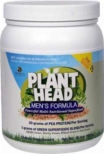 Genceutic Naturals Plant Head Men'S Formula Pea Protein Powder