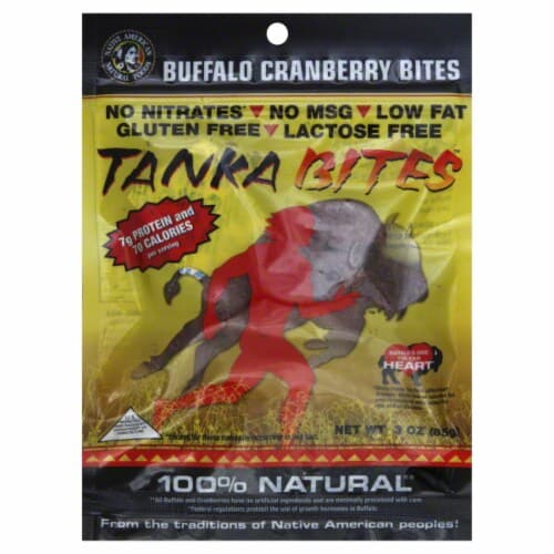 Tanka Bites Gluten Free Buffalo Meat With Cranberries