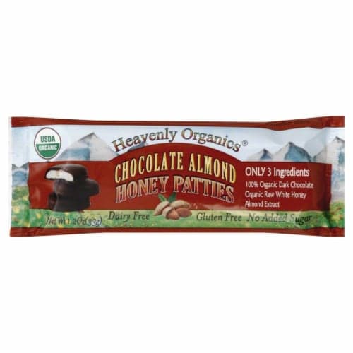 Heavenly Organics Gluten Free Chocolate Almond Honey Patties Candy