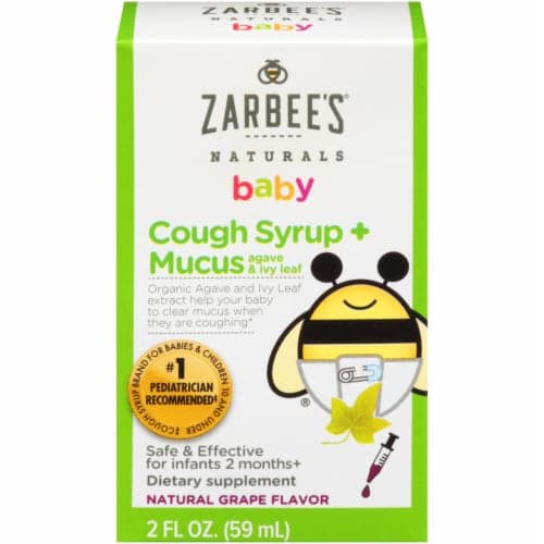 Zarbee'S Naturals Baby Cough + Mucus Grape Liquid Supplement