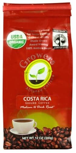 Growers Alliance Coffee Organic Costa Rica Ground Coffee
