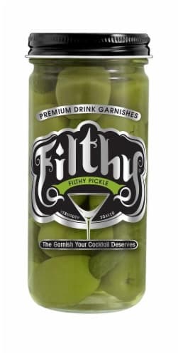 Filthy Mini Gherkin Stuffed Olives