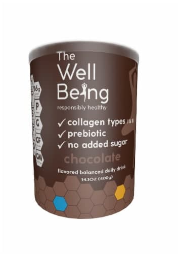 The Wellbeing Chocolate Flavored Collagen Balanced Daily Drink