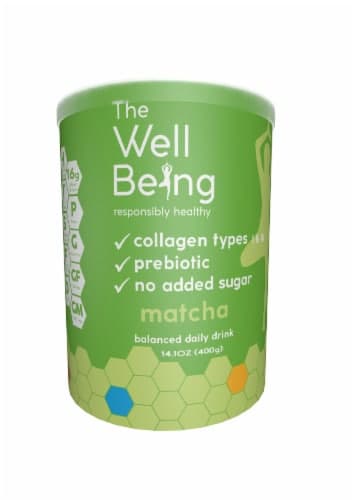 The Wellbeing Matcha Flavored Collagen Balanced Daily Drink