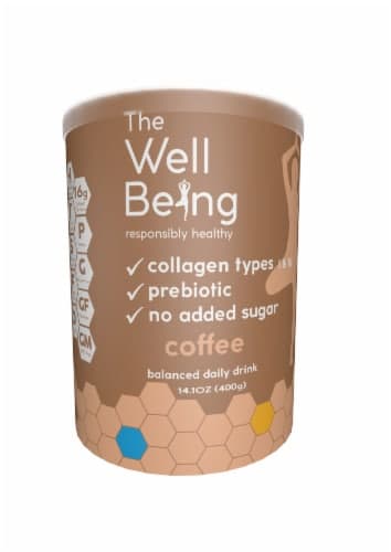 The Wellbeing Coffee Flavored Collagen Balanced Daily Drink