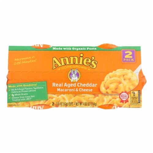 Annie'S Homegrown Real Aged Cheddar Macaroni And Cheese Microcaps