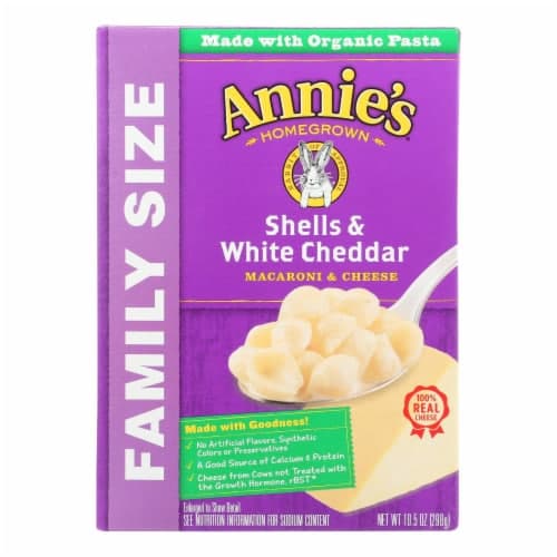 Annie'S Homegrown Family Size Shells And White Cheddar Mac And Cheese