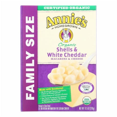 Annies Organic Family Size Shells White Cheddar Macaroni And Cheese  