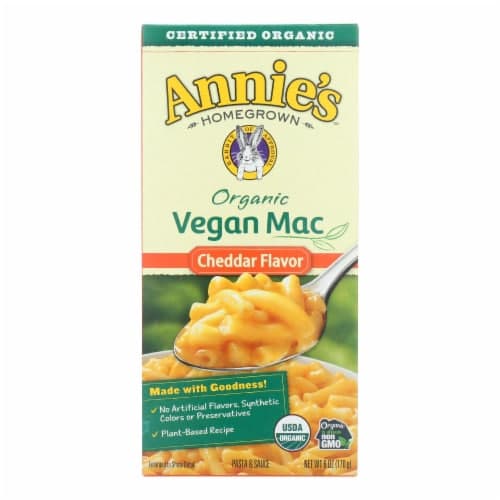 Annie'S Homegrown Organic Cheddar Flavor Vegan Mac