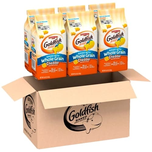 Goldfish Whole Grain Cheddar Baked Snack Crackers Case