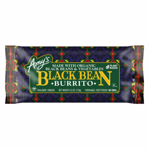Amy'S Vegetarian, Black Bean Vegetable Burrito (Dairy Free)