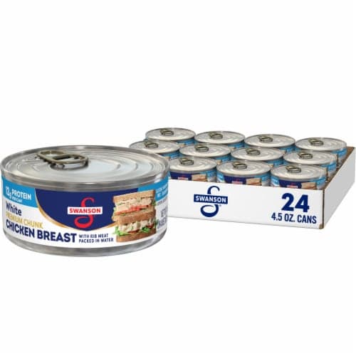 Swanson White Premium Chunk Canned Chicken Breast In Water Case