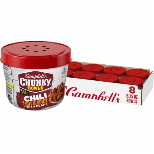 Campbell'S Chunky Hot & Spicy Chili With Beans Microwavable Bowl