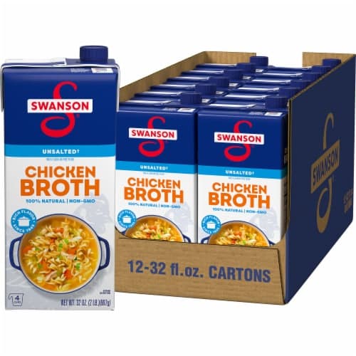 Swanson Unsalted Chicken Broth Case