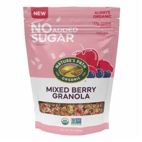 Nature'S Path Organic No Added Sugar Mixed Berry Granola Pouch
