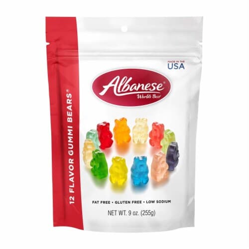 Albanese 12 Flavor Gummi Bears, Gusseted Bag