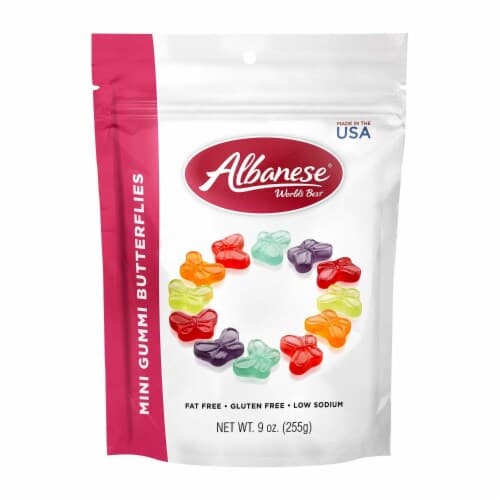 Albanese Mini Gummi Butterflies, Gusseted Peg Bag