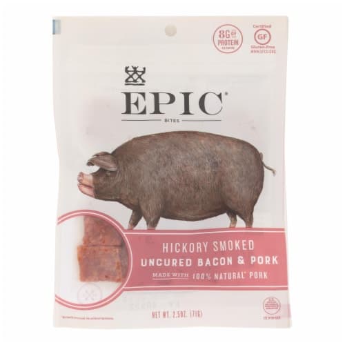 Epic - Jerky Bites - Hickory Smoked Uncured Bacon And Pork Bites