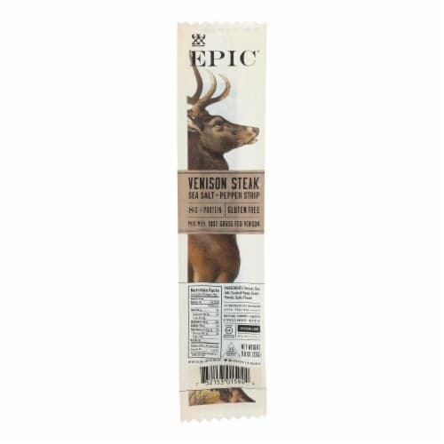 Epic Sea Salt + Pepper Venison Steak Strips