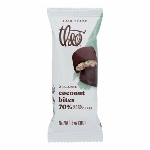 Theo Chocolate Coconut Bites - Dark Chocolate Classic Coconut