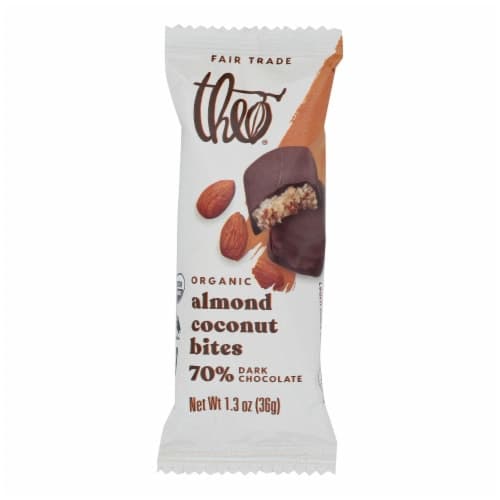 Theo Chocolate Coconut Bites - Dark Chocolate Coconut Salted Almond