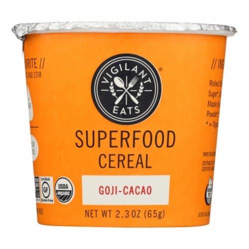 Vigilant Eats  Organic Superfood Cereal Gluten Free   Goji Cacao