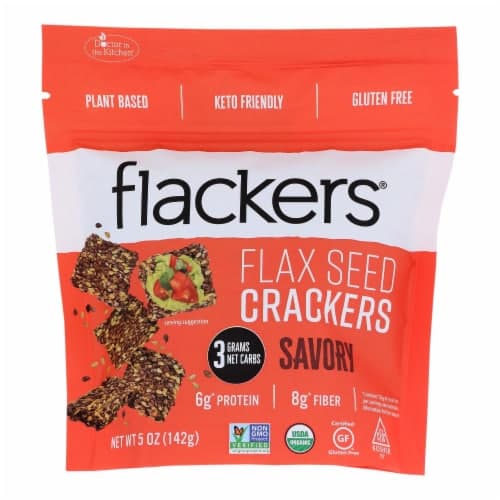 Flackers Savory Organic Flax Seed Crackers
