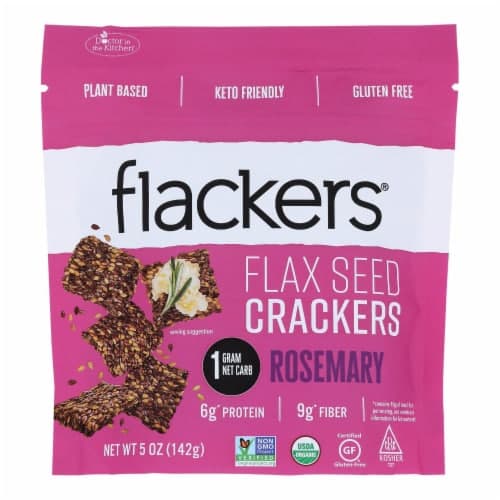 Flackers Rosemary Organic Flax Seed Crackers