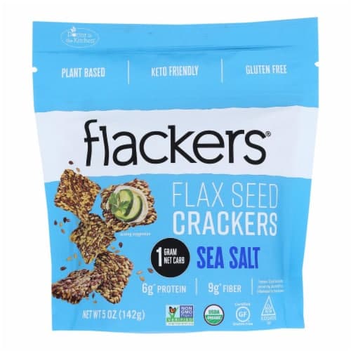 Flackers Sea Salt Organic Flax Seed Crackers