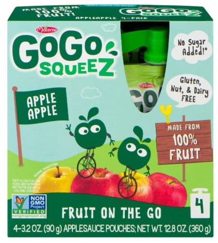 Gogo Squeez Apple Apple On The Go Applesauce Pouches