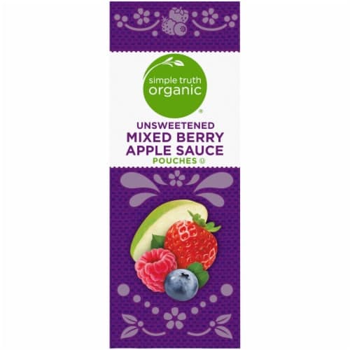 Simple Truth Organic Unsweetened Mixed Berry Apple Sauce Pouches