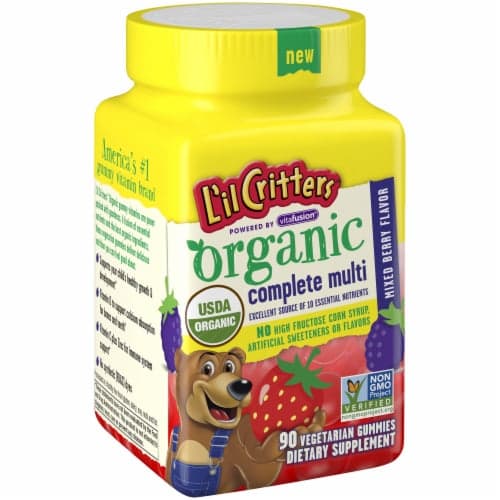 L'Il Critters Organic Mixed Berry Flavor Complete Multi Gummies