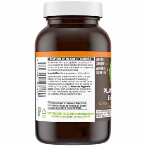 Simple Truth Natural Peppermint Flavored Plant-Based Enzymes Chewable Wafers