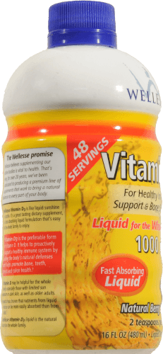 Wellesse Vitamin D3 1000Iu Liquid Supplement
