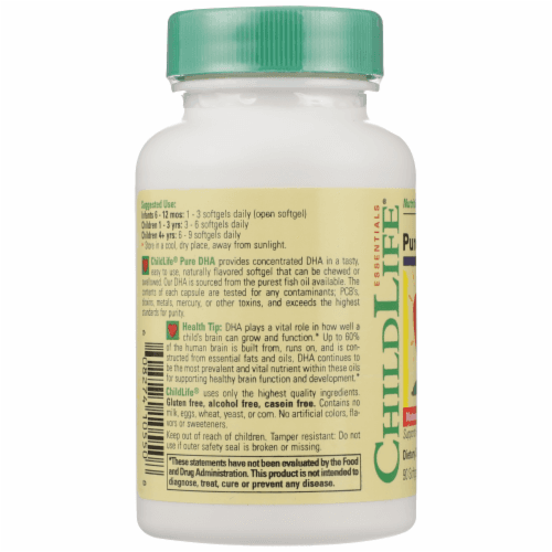 Childlife Pure Dha Natural Berry Flavor Chewable Softgels