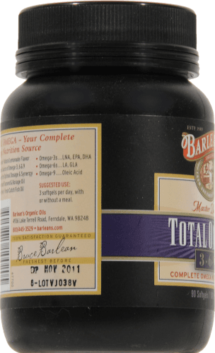 Barlean'S Total Omega 3-6-9 Fish Oil Caplets