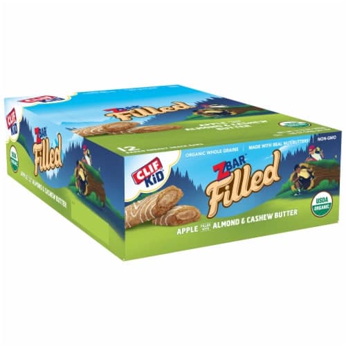 Clif Kid Zbar Filled Apple Filled With Almond & Cashew Butter Baked Energy Snack Bars