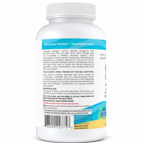 Nordic Naturals Complete Omega-3 Junior Lemon Flavored Soft Gels