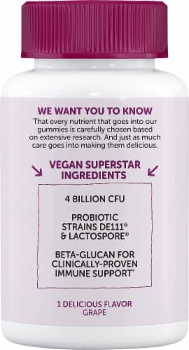 Smartypants Kids Probiotic And Prebiotic Immunity Formula Grape Gummies