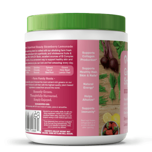 Amazing Grass Beauty Strawberry Lemonade Green Superfood Dietary Supplement Powder