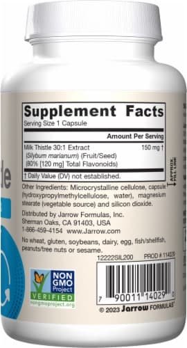 Jarrow Formulas Milk Thistle Dietary Supplement