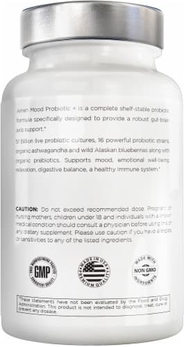 Codeage Advanced Gut-Brain Nutrition Amen Mood Probiotic Whole Food Dietary Supplement