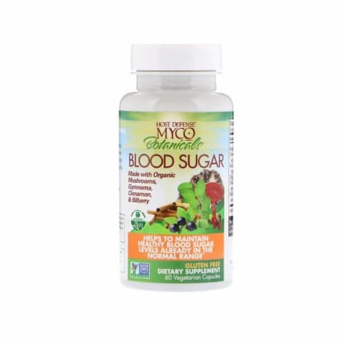 Fungi Perfecti Host Defense Mycobotanicals Blood Sugar, 60 Vegetarian Capsules