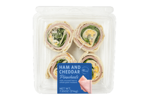 Ham And Cheddar Mustard Pinwheel