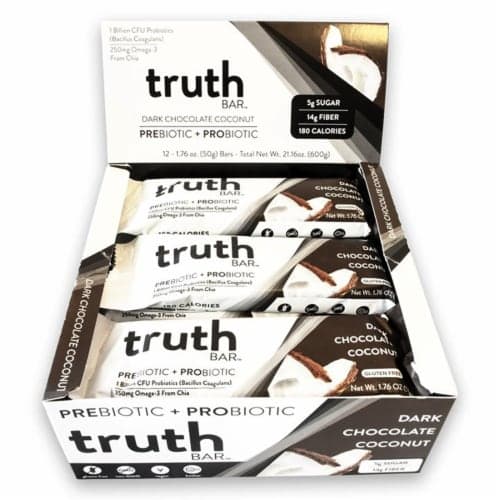 Truth Bar Dark Chocolate Coconut Probiotic Bars