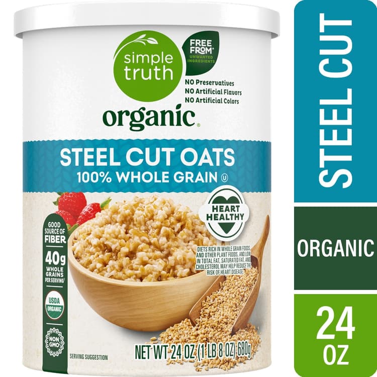 Simple Truth Organic Steel Cut Oats 100% Whole Grain