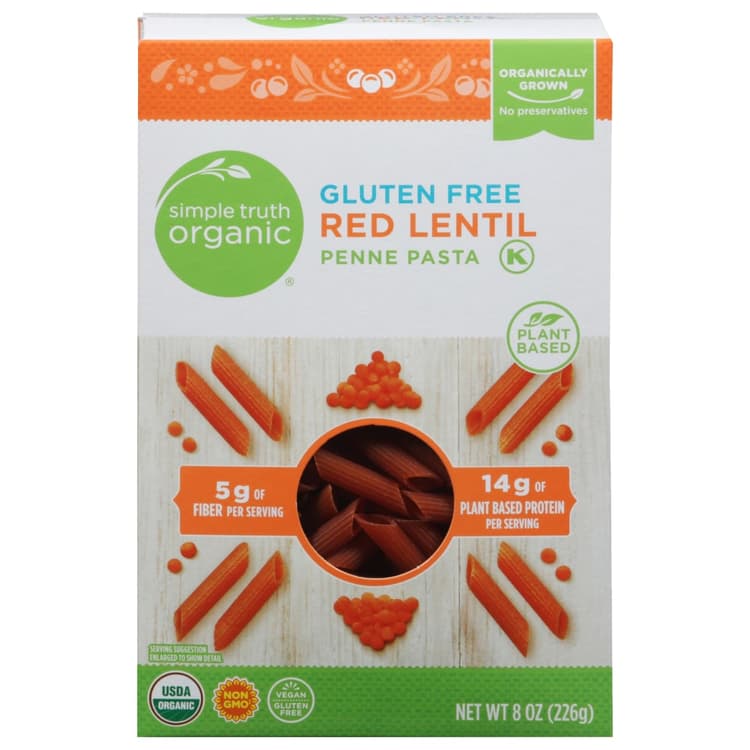 Simple Truth Organic Gluten Free Red Lentil Penne Pasta