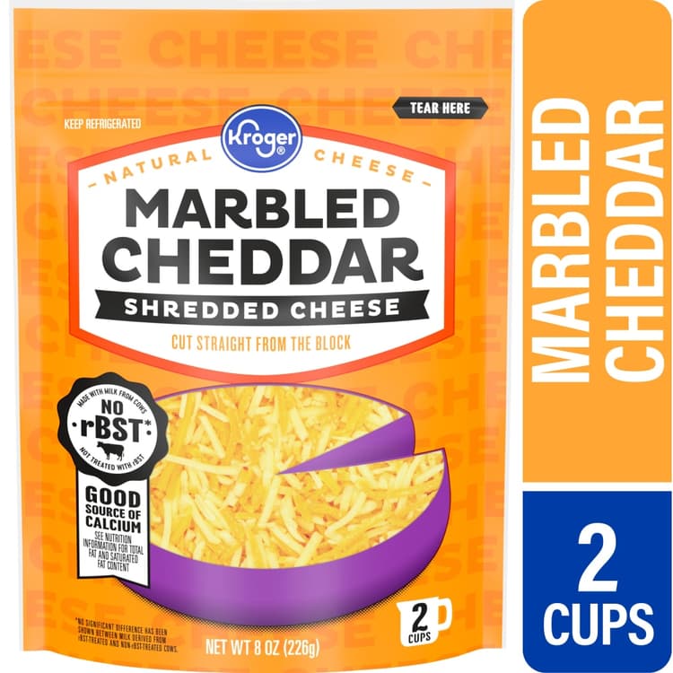Kroger Marbled Cheddar Shredded Cheese